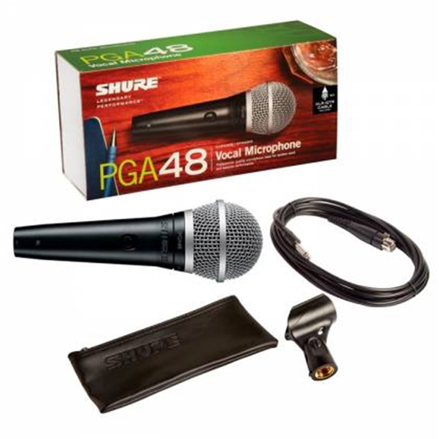 Instrumental Music Shure PGA48 Cardioid Dynamic Vocal Microphone