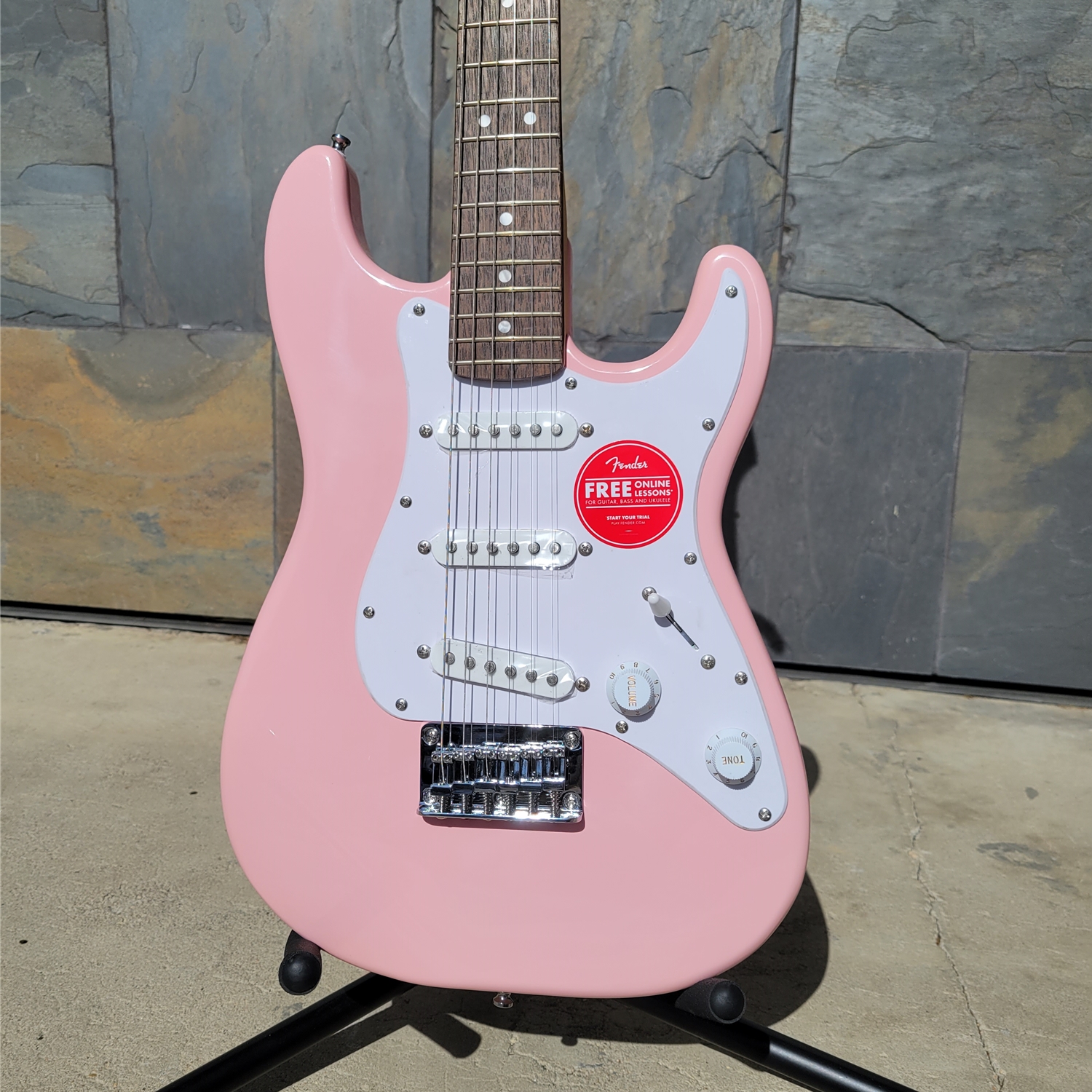 Squier Strat Mini Shell Pink