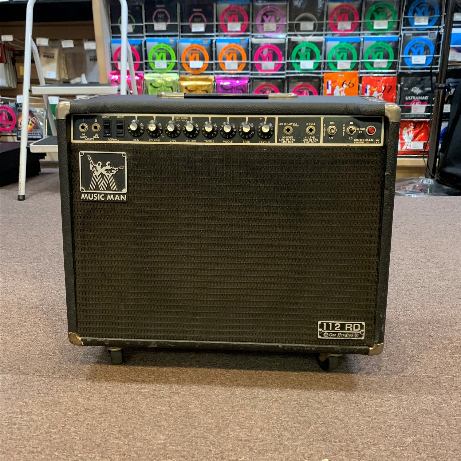 Instrumental Music Used Music Man 112 RD One Hundred 100 Watt 1x12 Guitar Combo with Distortion 1978 1984
