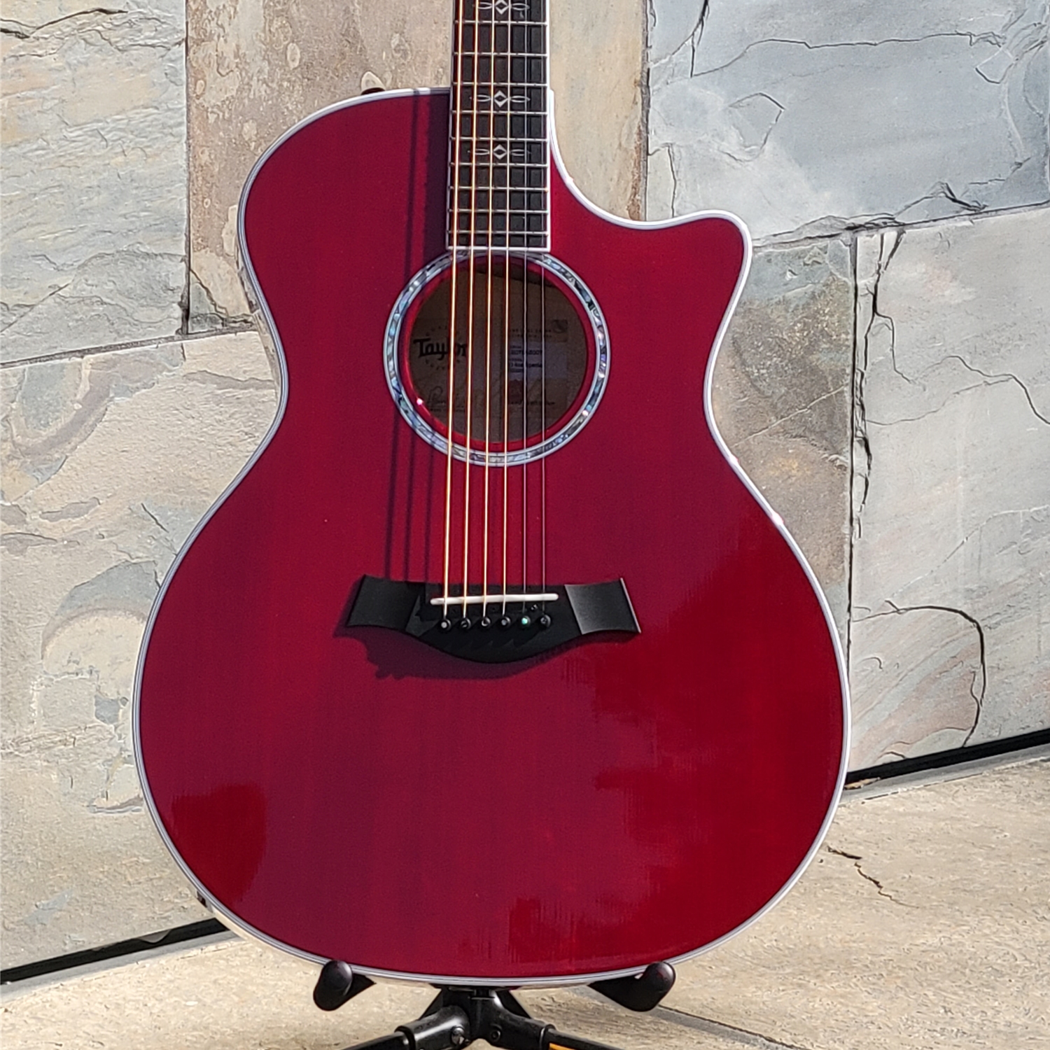 Taylor 614ce Special Edition Grand Auditorium Acoustic Electric Guitar Trans Red