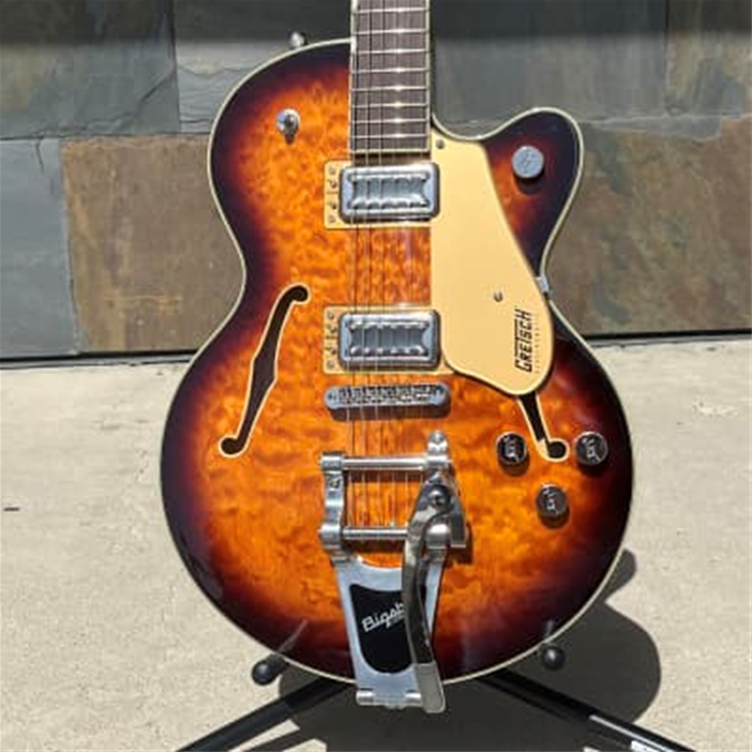 Gretsch G5655T-QM Electromatic Center Block Jr. Single-Cut Quilted Maple with Bigsby, Sweet Tea