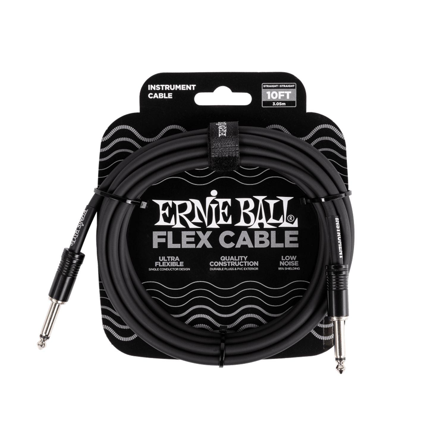 Ernie Ball Flex instrument Cable Straight/Straight 10ft Black