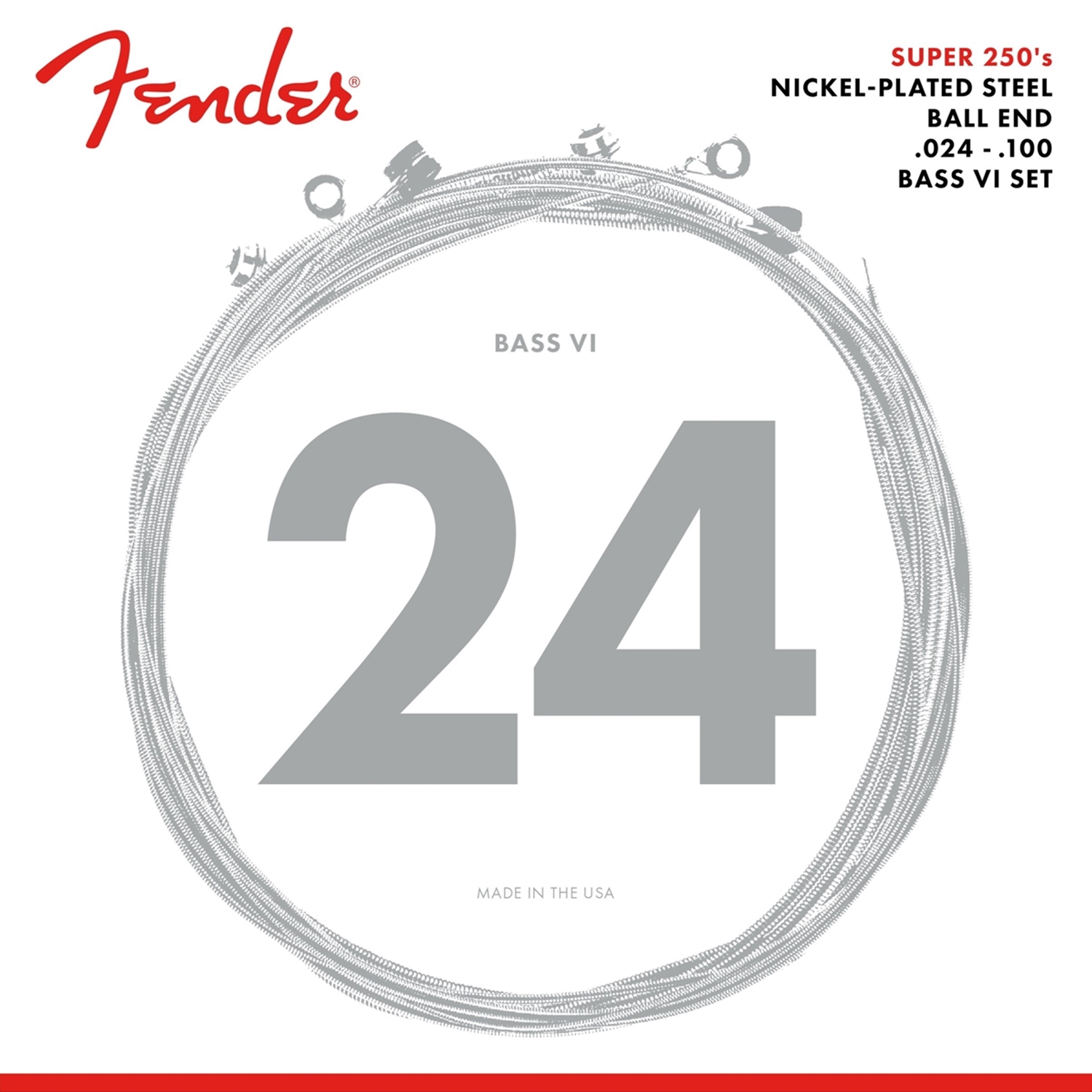 Fender Super 250's Bass VI strings, 24-100
