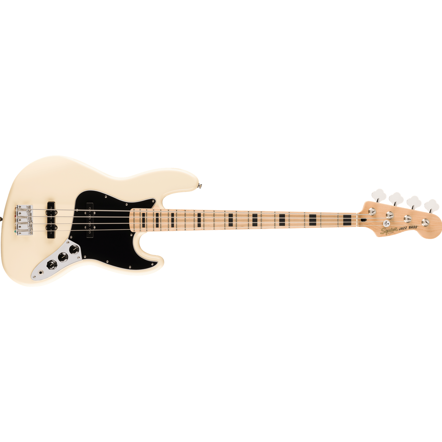 Squier Affinity Series™ Active Jazz Bass® Maple Fingerboard, Black Pickguard, Olympic White