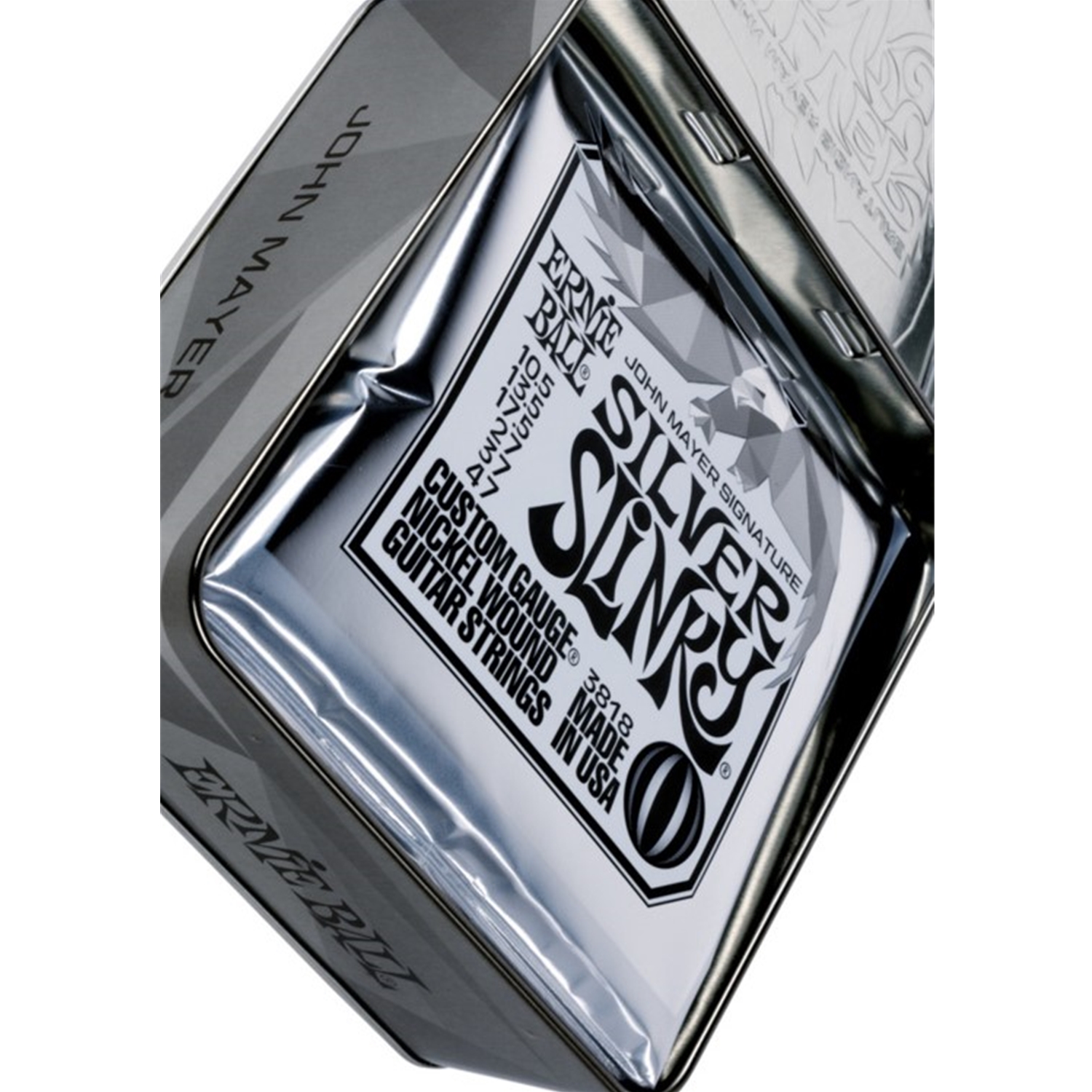 Ernie Ball John Mayer Silver Slinky Nickel Wound Electric Guitar Strings - 10.5-47 Gauge
