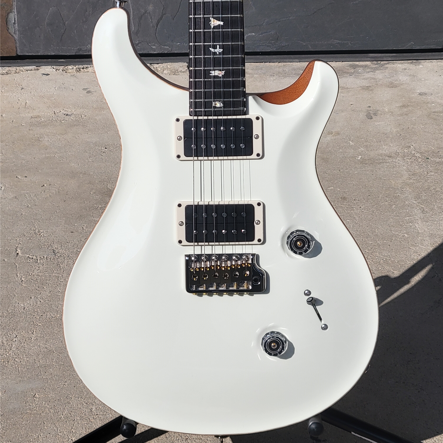 PRS Custom 24 Antique White Top Natural Back