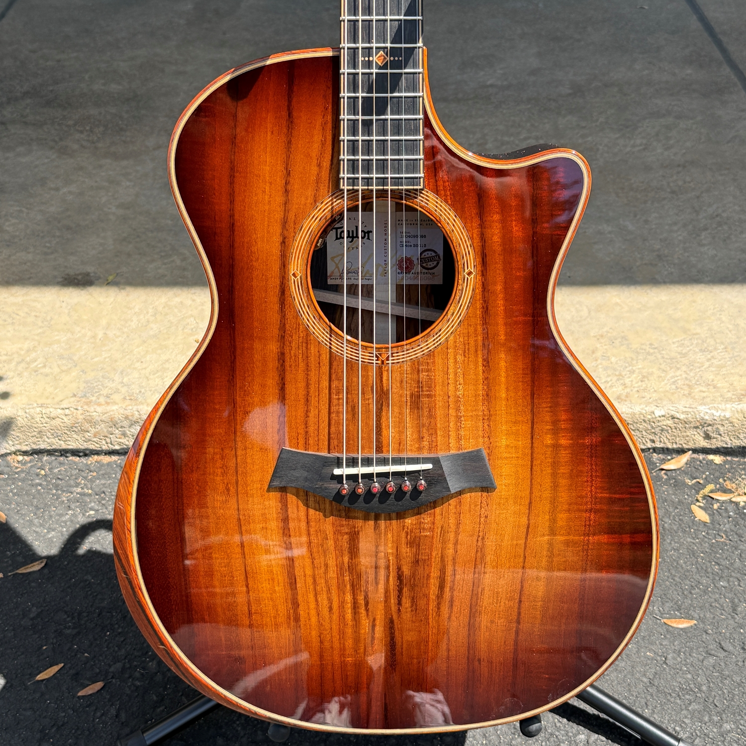 Taylor 2025 Custom #13  C24ce B5013 – Grand Auditorium, Figured Hawaiian Koa/Indian Rosewood