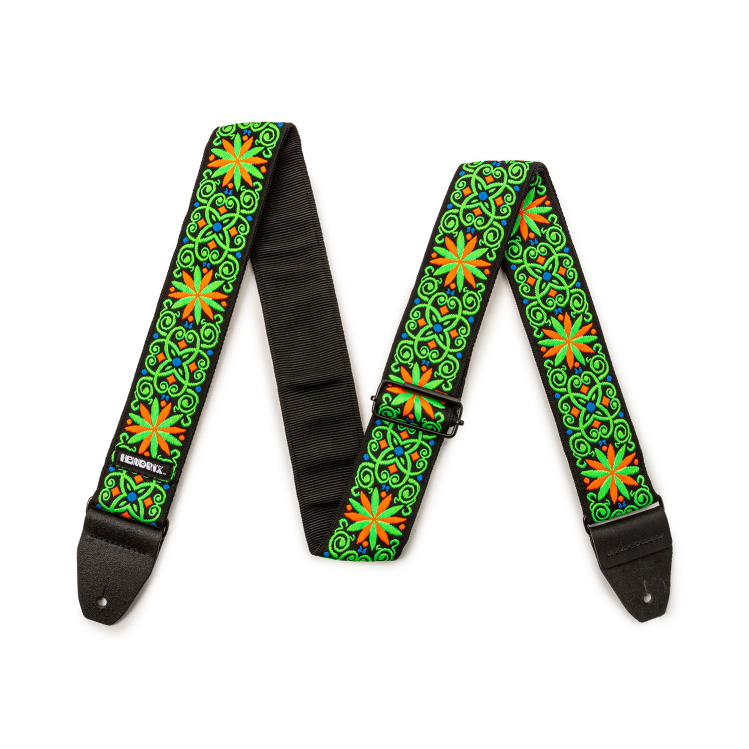 Dunlop JIMI HENDRIX™ MONTEREY BLACKLIGHT STRAP – BLUE