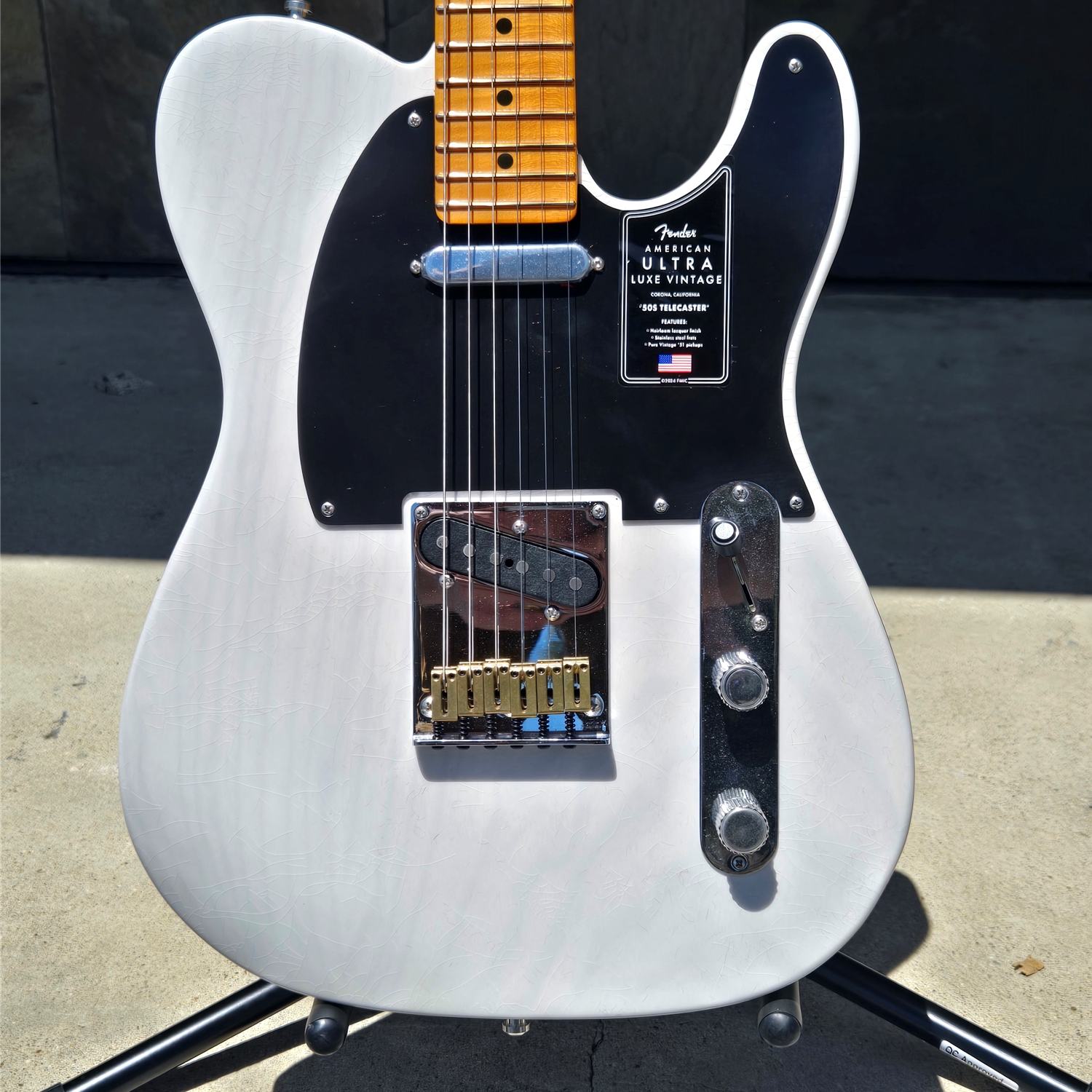 Fender American Ultra Luxe '50s Telecaster®, Maple Fingerboard, White Blonde