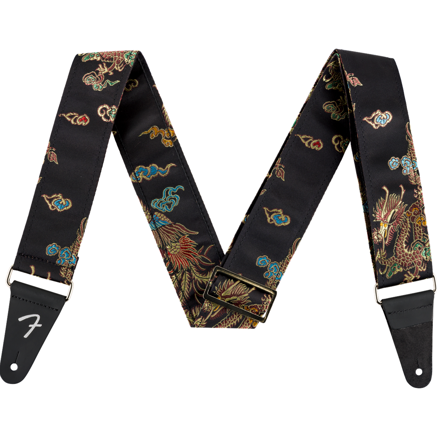 Fender Satin Dragon Strap, Black