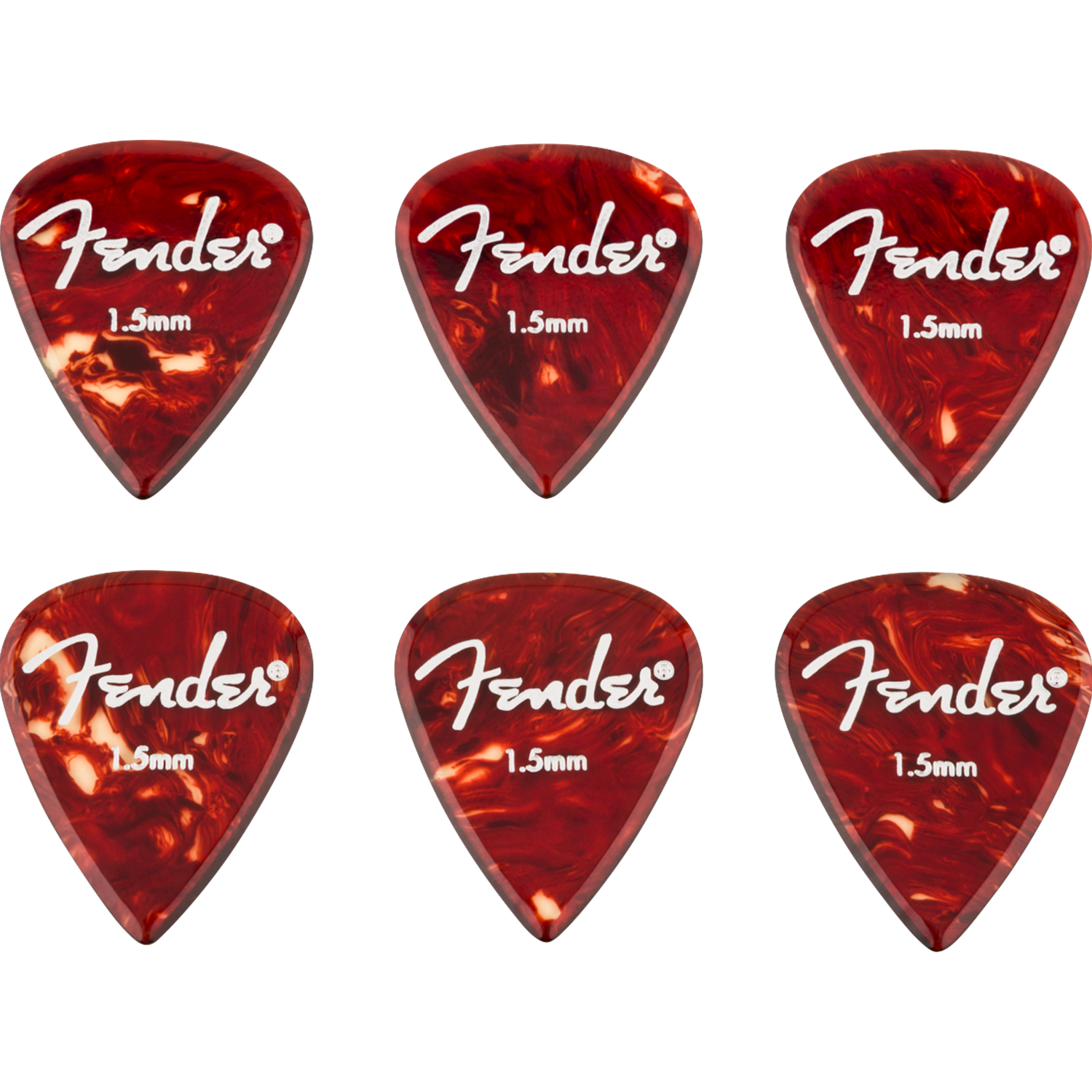 Fender Aero Acrylic Picks, 6-count, 1.5mm