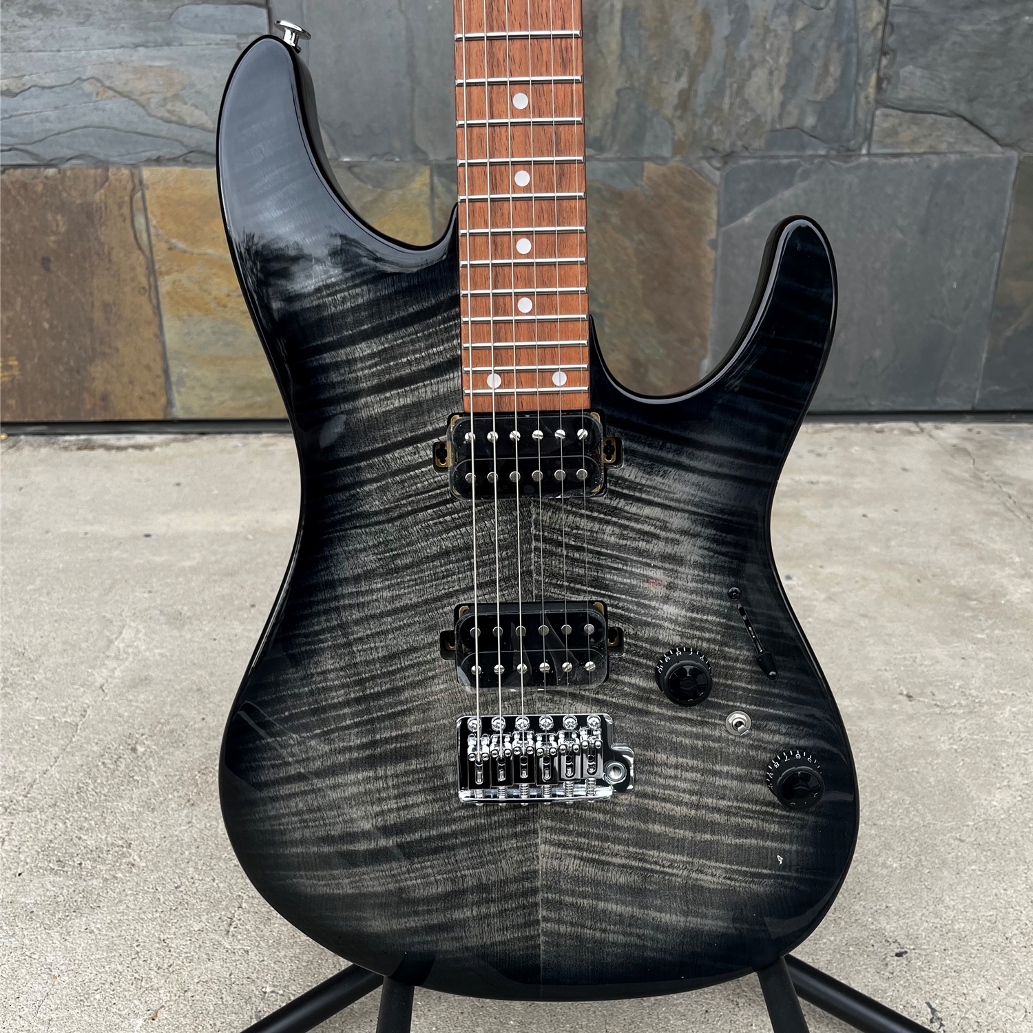 Ibanez AZ24S1F Electric, Transparent Black Sunburst