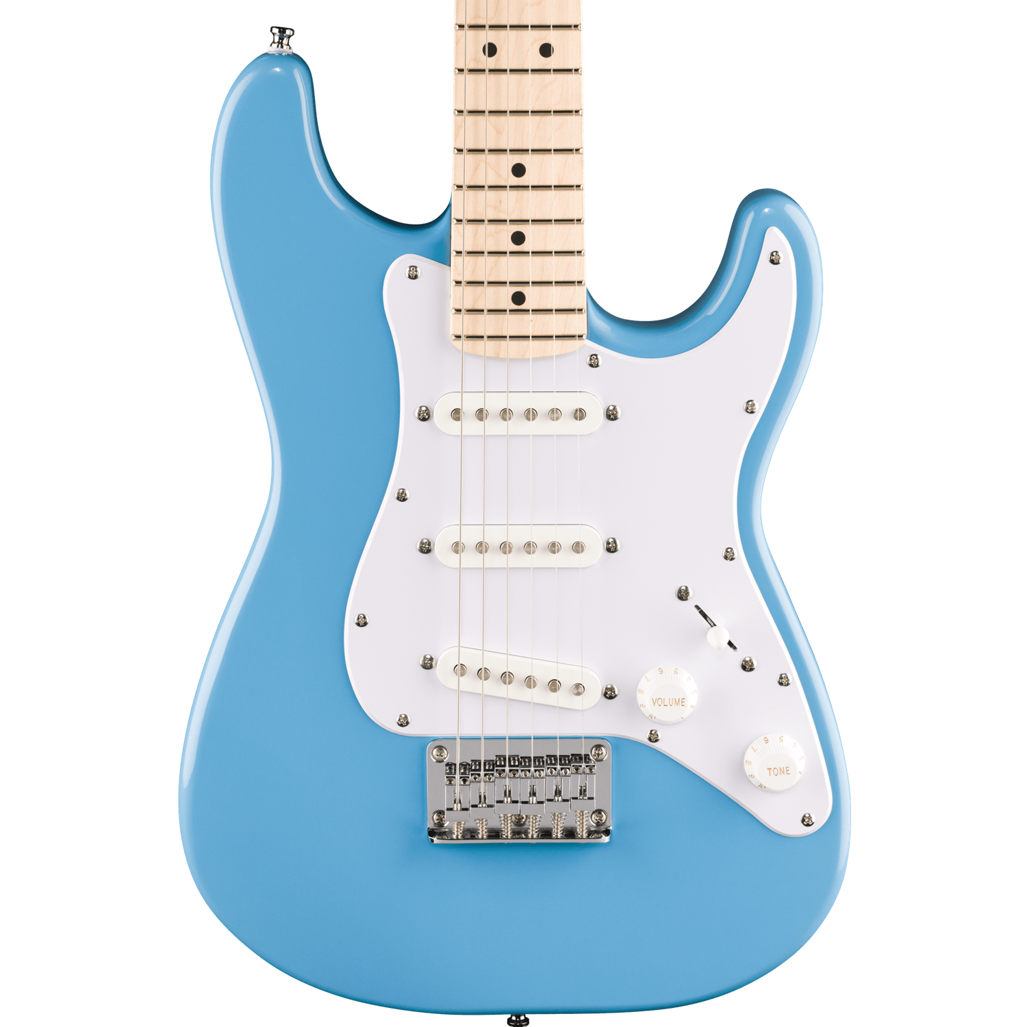 Squier Mini Stratocaster®, Maple Fingerboard, White Pickguard, California Blue