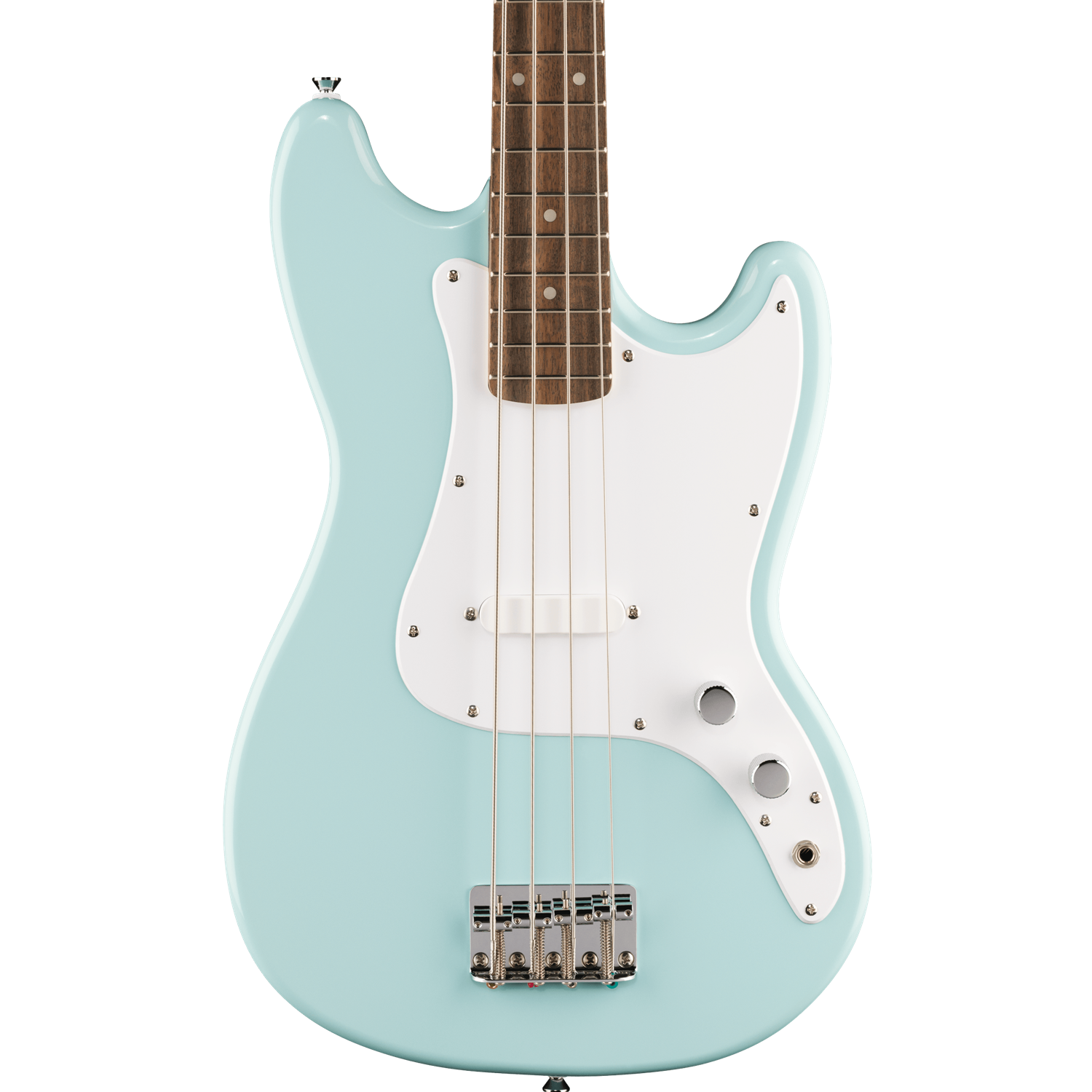 Squier Sonic® Bronco™ Bass, Laurel Fingerboard, White Pickguard, Daphne Blue