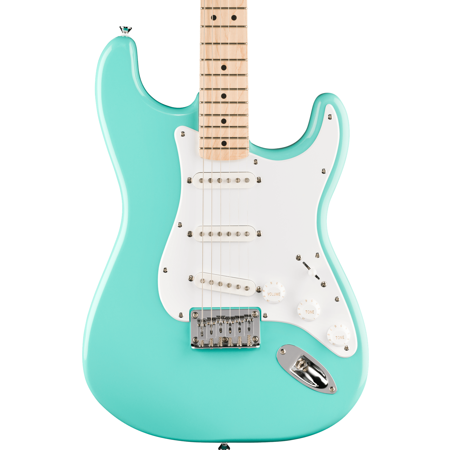 Squier Sonic® Stratocaster® HT, Maple Fingerboard, White Pickguard, Sea Foam Green