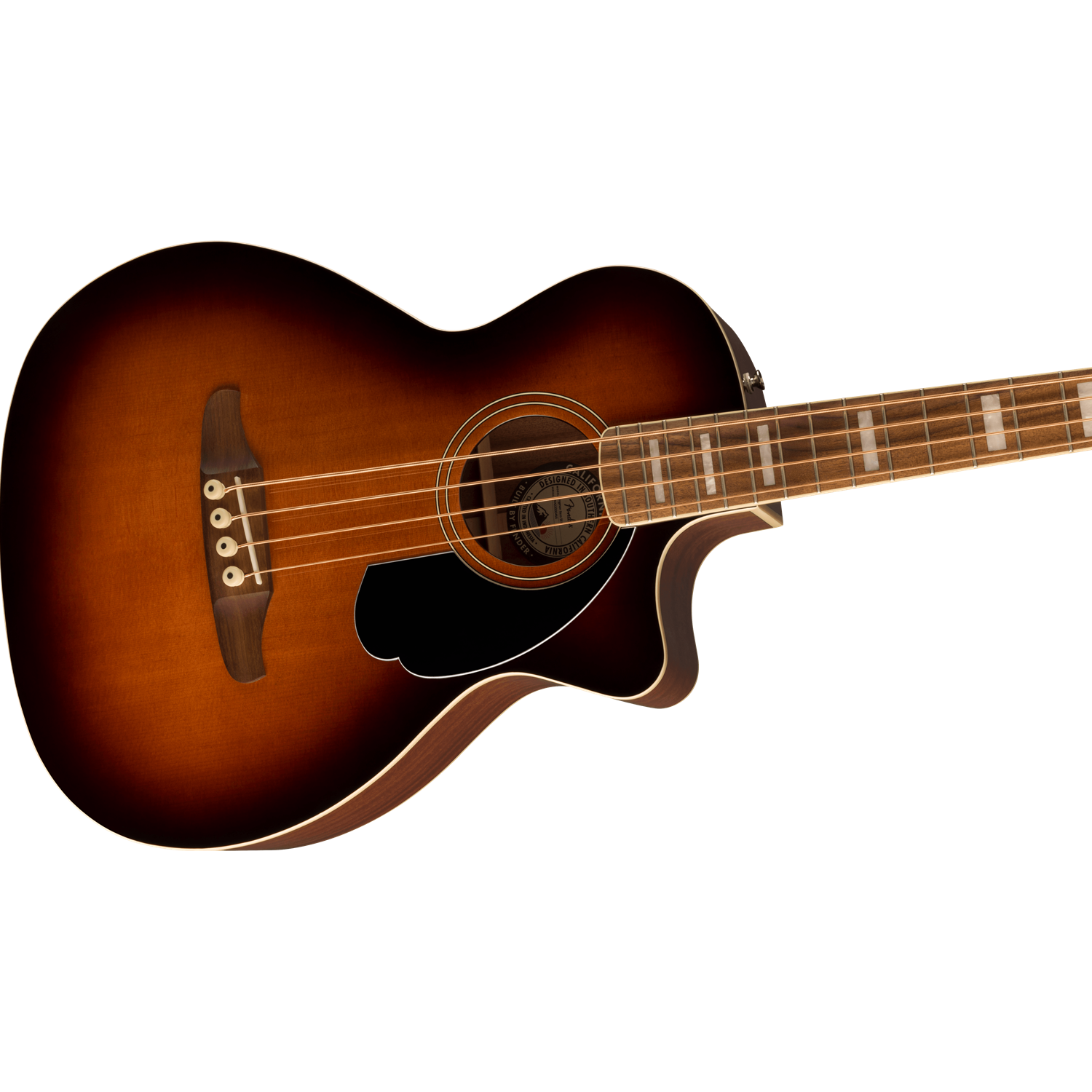 Fender Kingman™ Bass, Walnut Fingerboard, Black Pickguard, Shaded Edge Burst Acoustic Bass
