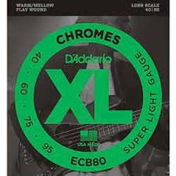 D'Addario ECB80 Bass Guitar Strings, Long Scale Light, 40-95