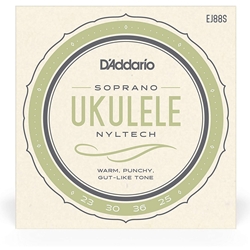 D'Addario EJ88S Nyltech Ukulele Strings, Soprano