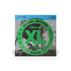 D'Addario EXL130 Nickel Wound Electric Guitar Strings, 8-38