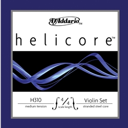 D'Addario Helicore Violin String Set, 4/4 Scale, Medium Tension