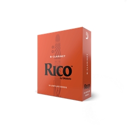 Rico by D'Addario Bb Clarinet Reeds, Strength 2, 3-pack