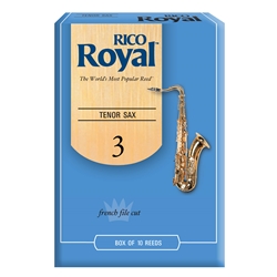 Royal by D'Addario Tenor Sax Reeds, Strength 3, 10-pack