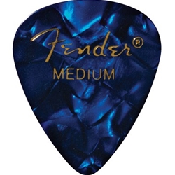 Fender 351 Medium Celluloid Picks, Blue Moto