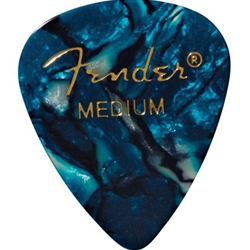 Fender 351 Celluloid Pick, Ocean Turquoise, 12 Pack