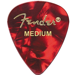 Fender 351 Celluliod Picks, Red Moto, Medium, 12-Pack