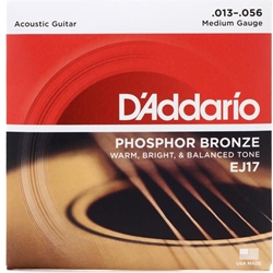 D'Addario EJ17 Phosphor Bronze Acoustic Guitar Strings, Medium, 13-56