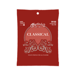 Martin M-160 Silverplated Ball End Classical Guitar Strings Hard Tension .028-.043