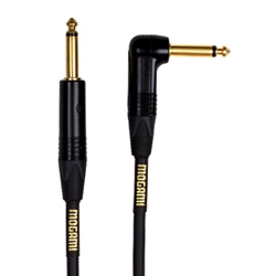 Mogami Gold Instrument Cable Straight to Right Angle; 10 ft