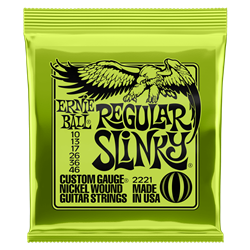 Ernie Ball Regular Slinky Nickel Wound Guitar Strings, 10-46