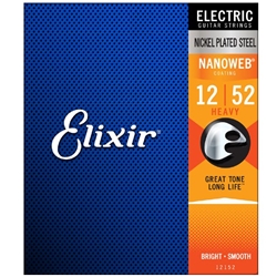Elixir Nanoweb Electric Guitar Strings, 12-52