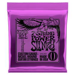 ERNIE BALL POWER SLINKY NICKEL WOUND 7-STRING ELECTRIC GUITAR STRINGS 11-58 GAUGE