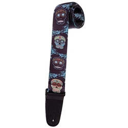 HENRY HELLER ARTIST SERIES Sublimation Strap Sugar Skull Motif