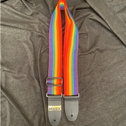 IMC Logo Poly Vegan Guitar Strap, Rainbow