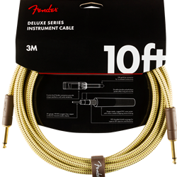 Fender Deluxe Series Instrument Cable, Straight/Straight, 10', Tweed