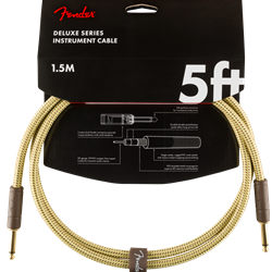 Fender Deluxe Series Instruments Cable, Straight/Straight, 5', Tweed