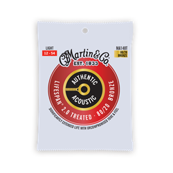Martin MA140T Authentic Acoustic Lifespan 2.0 80/20 Bronze Guitar Strings - Light .012 - .054