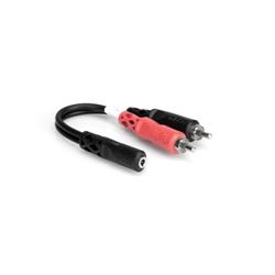 Hosa YMR-197 Stereo Breakout, 3.5mm TRSF to Dual RCA