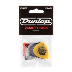 Dunlop Variety Player 12 Pack, Lt/Med Picks