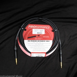 Proformance USA Guitar Instrument Cable, 10 FT, Straight, 1/4-1/4