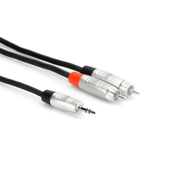Hosa HMR-010Y  3.5mm TRS to Dual RCA - 10ft