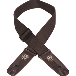 Lock-it  2" Poly Pro Guitar Strap with Locks, Brown