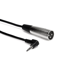 Hosa XVM110M Right Angle 3.5mm TRS to XLR-Male, 10 Ft