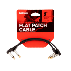 D'Addario Flat Patch Cable,6 Inch Rt Angle 2 pack