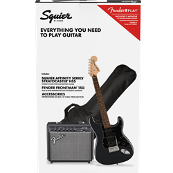 Squire Affinity Stratocaster HSS Pack, Laurel Fingerboard, Charcoal Frost Metallic