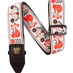 Ernie Ball Jacquard Guitar Strap Red Bird Winter