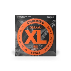 D'addario ECG23 XL Chromes Flat Wound Guitar Strings, 10-48